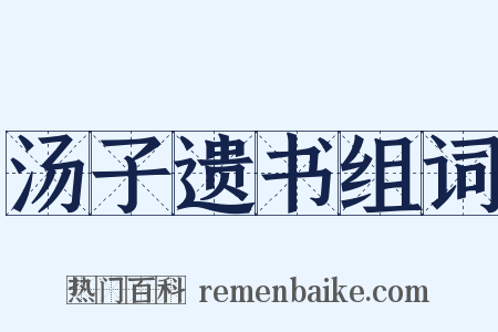 汤子遗书组词是什么意思的图片